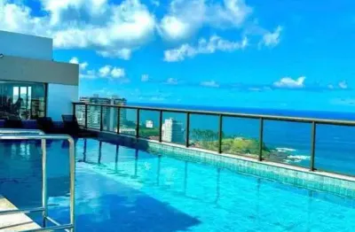 Studio com 1 dormitório para alugar, 23 m² por r$ 5.150,00/mês - barra - salvador/ba