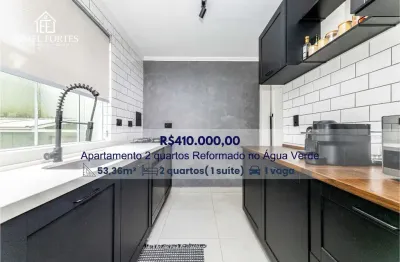 Apartamento térreo à venda no água verde | 2 quartos (1 suíte), reformado, 1 vaga – curitiba