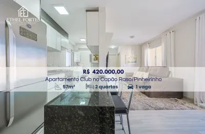 Apartamento 2 quartos  em condomínio club | capão raso/pinheirinho