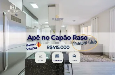 Apartamento 2 quartos  em condomínio club | capão raso/pinheirinho
