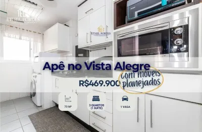 Apartamento aconchegante no vista alegre - 3 quartos (1 suíte), 73m²