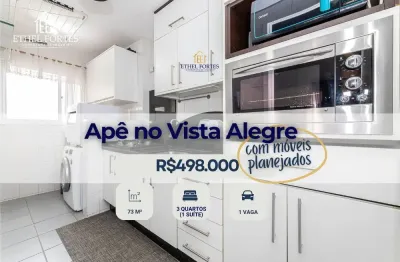 Apartamento aconchegante no vista alegre - 3 quartos (1 suíte), 73m²