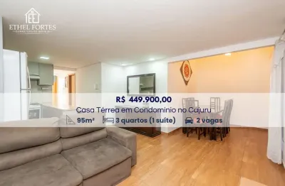 Casa térrea em condomínio com 3 quartos, suíte, 2 vagas no cajuru