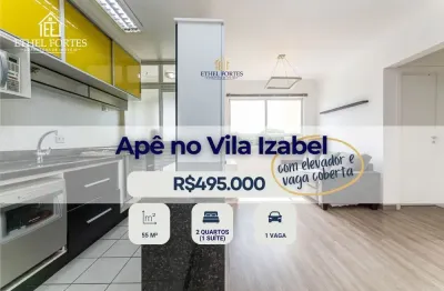 Apartamento 2 quartos - 1 suíte - no vila izabel com vaga coberta e elevador