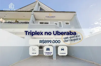Sobrado triplex 3 quartos (suíte com closet) e 3 vagas no uberaba