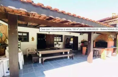 Casa com 3 dormitórios à venda, 150 m² por r$ 2.890.000,00 - riviera de são lourenço - bertioga/sp