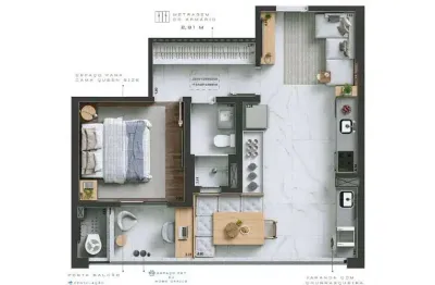 Apartamento com 1 dormitório à venda, 50 m² por r$ 725.000 - jardim das colinas - são josé dos campos/sp