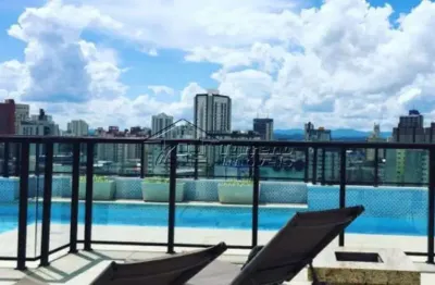 Belíssimo apartamento mobiliado com sacada para o pôr do sol