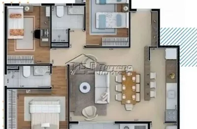 Apartamento com 3 quartos à venda na Rua José Bonifácio Moreira, Zona Rural, Taubaté