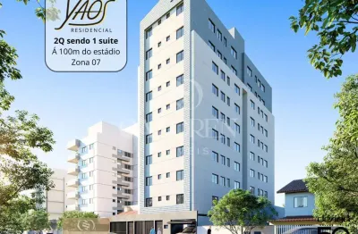 More na zona 7  2 dormitórios sendo 1 suíte, 1 vaga e lazer com piscina