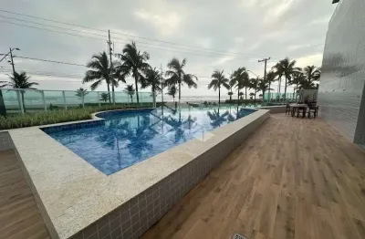 Apartamento novo na praia. 02 dorms. (01 suite) sacada gourmet, 77,00 m² área útil, 01 vaga. caiçara / praia grande sp.