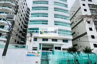 Lindo apartamento prédio frente ao mar com sacada gourmet e piscina em mongaguá