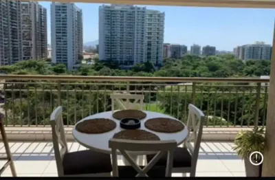 Apartamento mobiliado com suite, sol da manha e lazer completo – condominio thai | recreio dos bandeirantes – rj