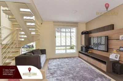 Sobrado semi-mobiliado de frente para a rua com 3 dormitórios à venda, 222 m² por r$ 1.099.000 - guabirotuba - curitiba/pr