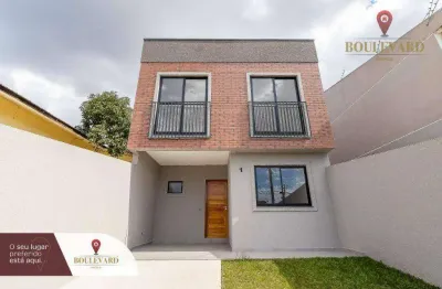 Sobrado novo, com 3 dormitórios à venda, 91 m² por r$ 530.000 - santa cândida - curitiba/pr