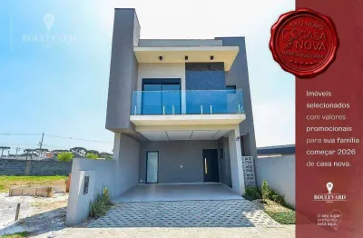 Casa no residencial life garden com 3 dormitórios à venda, 169 m² por r$ 1.099.000 - costeira - são josé dos pinhais/pr