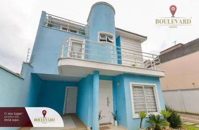 Sobrado de frente para a rua no residencial pádova, com 3 dormitórios à venda, 163 m² por r$ 745.000 - santa felicidade - curitiba/pr
