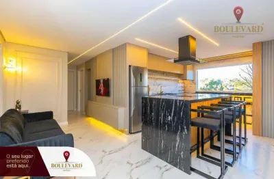 Apartamento mobiliado e decorado no residencial prima torre, com 3 dormitórios à venda, 88 m² por r$ 930.000 - santa felicidade- curitiba/pr