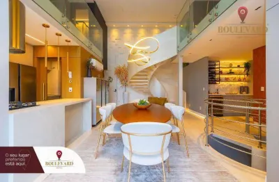 Apartamento triplex decorado no alba, com 3 suítes, à venda, 401 m² por r$ 5.499.000 - mercês - curitiba/pr