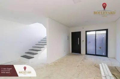 Sobrados novos em condomínio fechado, com 3 dormitórios à venda, 110 m² por r$ 699.000 - xaxim - curitiba/pr