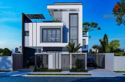 Sobrado novo de rua, com 3 dormitórios à venda, 140 m² por r$ 1.100.000 - jardim das américas - curitiba/pr