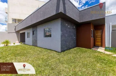 Casa térrea de esquina com quintal e 2 dormitórios à venda, 75 m² por r$ 495.000 - jardim cláudia - pinhais/pr