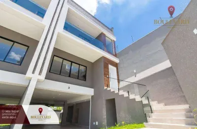 Sobrado novo em condomínio fechado com 3 dormitórios à venda, 225 m² por r$ 1.180.000 - tingui - curitiba/pr