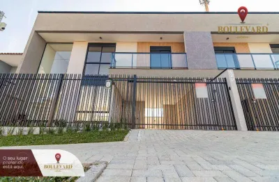 Sobrado novo de frente para a rua com 3 dormitórios à venda, 155 m² por r$ 962.000 - cidade jardim - são josé dos pinhais/pr