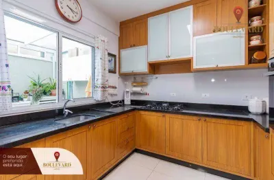 Sobrado em condomínio fechado com 3 dormitórios à venda, 205 m² por r$ 1.290.000 - portão - curitiba/pr
