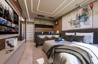 Studio com 1 dormitório à venda, 22 m² por r$ 266.273,50 - guabirotuba - curitiba/pr