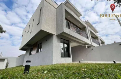 Sobrado novo de esquina com 3 dormitórios à venda, 196 m² por r$ 1.145.000 - guabirotuba - curitiba/pr