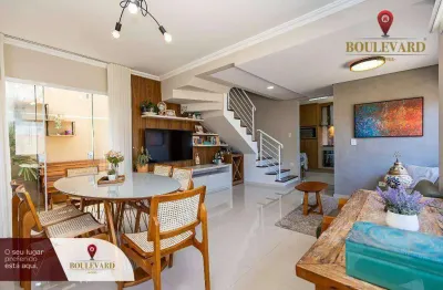 Sobrado mobiliado com 3 suítes à venda, 123 m² por r$ 729.000 - santo inácio - curitiba/pr