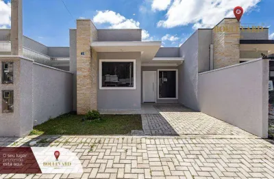 Casa térrea em condomínio fechado com 3 dormitórios à venda, 60m² por r$ 350.000 - gralha azul - fazenda rio grande/pr
