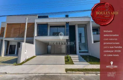 Casa nova no residencial tenerife, com 4 suítes à venda, 270 m² por r$ 2.074.000 - afonso pena - são josé dos pinhais/pr