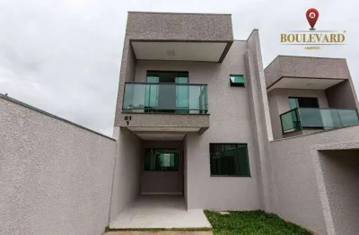 Sobrado com 2 suítes à venda, 89 m² por r$ 530.000 - uberaba - curitiba/pr