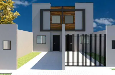 Sobrado novo com 2 dormitórios à venda, 58 m² por r$ 370.000 - sítio cercado - curitiba/pr