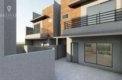 Sobrado novo de fundos com 3 dormitórios à venda, 106 m² por r$ 699.000 - pinheirinho - curitiba/pr