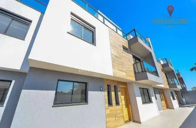 Sobrado em condomínio fechado, com 3 dormitórios à venda, 179 m² por r$ 1.092.000 - guabirotuba - curitiba/pr