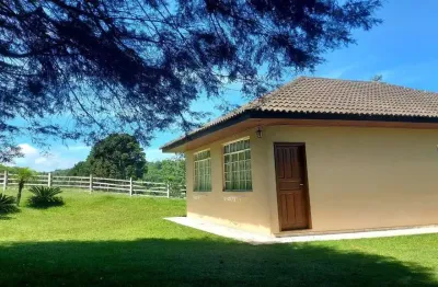 Campo largo, jardim florestal, chácara 22.088m², casa com varanda, lago, cercada, próximo do asfalt