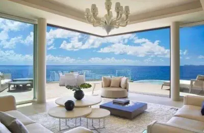 Balneário camboriú, mansão cinematográfica a beira mar, 1.000m², piscina térmica, 7 suítes, garagem