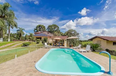 Campo largo, chácara 58.950m² à 16km do parque barigui, poço artesiano, energia solar, piscina, lag