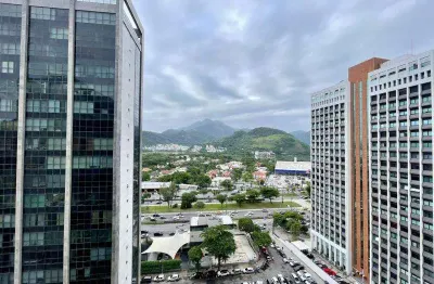 Sala à venda ? 32 m2 - andar alto - num dos melhores pontos da barra da tijuca. início da ponte lucio costa!
