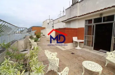 Cobertura com 5 quartos, 326m² no iptu, 1 vaga, predio com portaria 24 horas