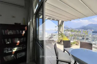 Skyline rio: cobertura duplex vista mar, lagoa e cristo, jardim botânico
