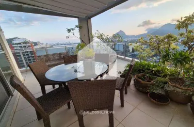 Skyline rio: cobertura duplex vista mar, lagoa e cristo, jardim botânico