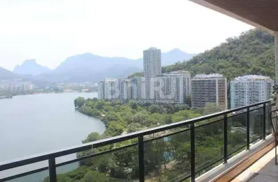Apartamento frontal vista lagoa 4 quartos transformados em 2 suítes  lagoa