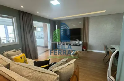 Apartamento lindamente decorado no petrus na rua ivaí 80m² 1 suíte varanda gourmet