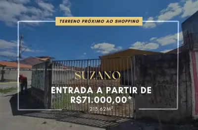 Terreno para venda em suzano (próximo ao shopping) - entrada de 71.000,00 - jd. dos ipês