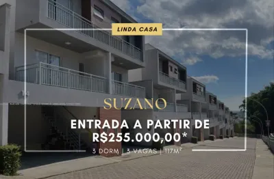 Sobrado em condomínio fechado para venda em suzano (porteira fechada)- entrada de 267.000,00 - jd. guaió