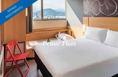 Flat disponível para venda no íbis santos valongo, com 18m², 1 dormitório e 1 vaga